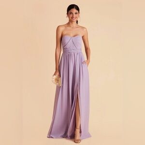 Birdy Grey MEDIUM Lavender Grace Convertible Dress w/ Slit in Chiffon